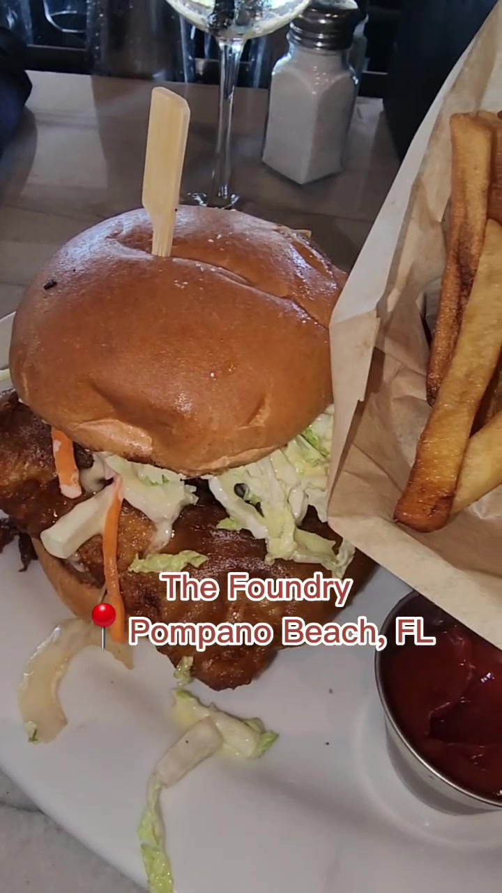 The Foundry 📍Pompano Beach, FL
that Mahi sandwich was too good 🔥 
#thefoundry #pompanobeach #mahi #food #foodtok #foodvlog #broward 