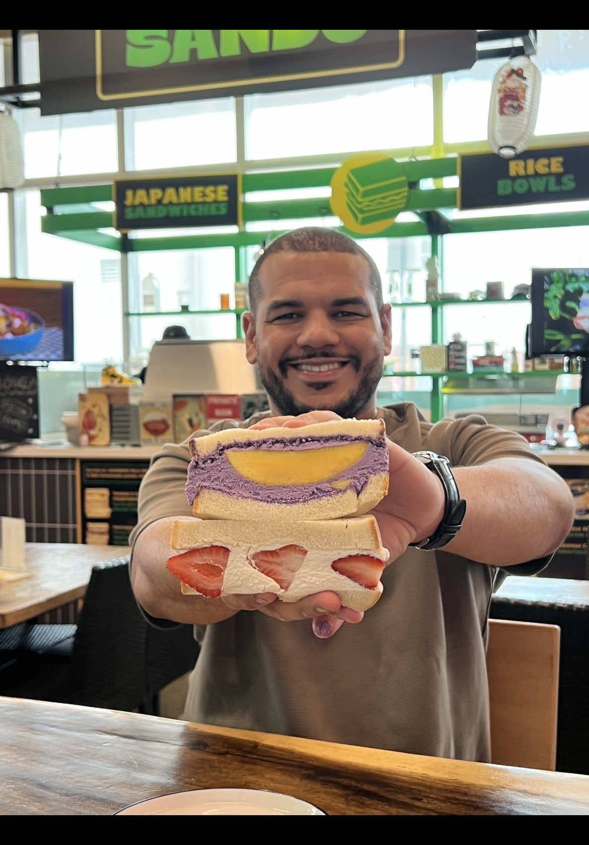 We stopped by Sando Miami inside The Lincoln Eatery (723 Lincoln Ln N, Miami Beach, FL 33139) and wow 🤯🇯🇵
✨ Tried their Tomago Sando – fluffy egg salad on soft Japanese milk bread, crunchy + delicious!
🍗 Chicken Katsu Rice Bowl – packed with explosive flavors.
🍟 Loaded Fries – the perfect side.
🍓🥭 But the real stars… the Fruit Sandos 🍓Strawberry Cream + 🥭Mango Ube = SO fresh & sooo good!

A little taste of Japan right here in Miami Beach 💛
@SANDO 
#MiamiFoodies #JapaneseFood #SandoMiami #MiamiBeachEats #FoodReview       