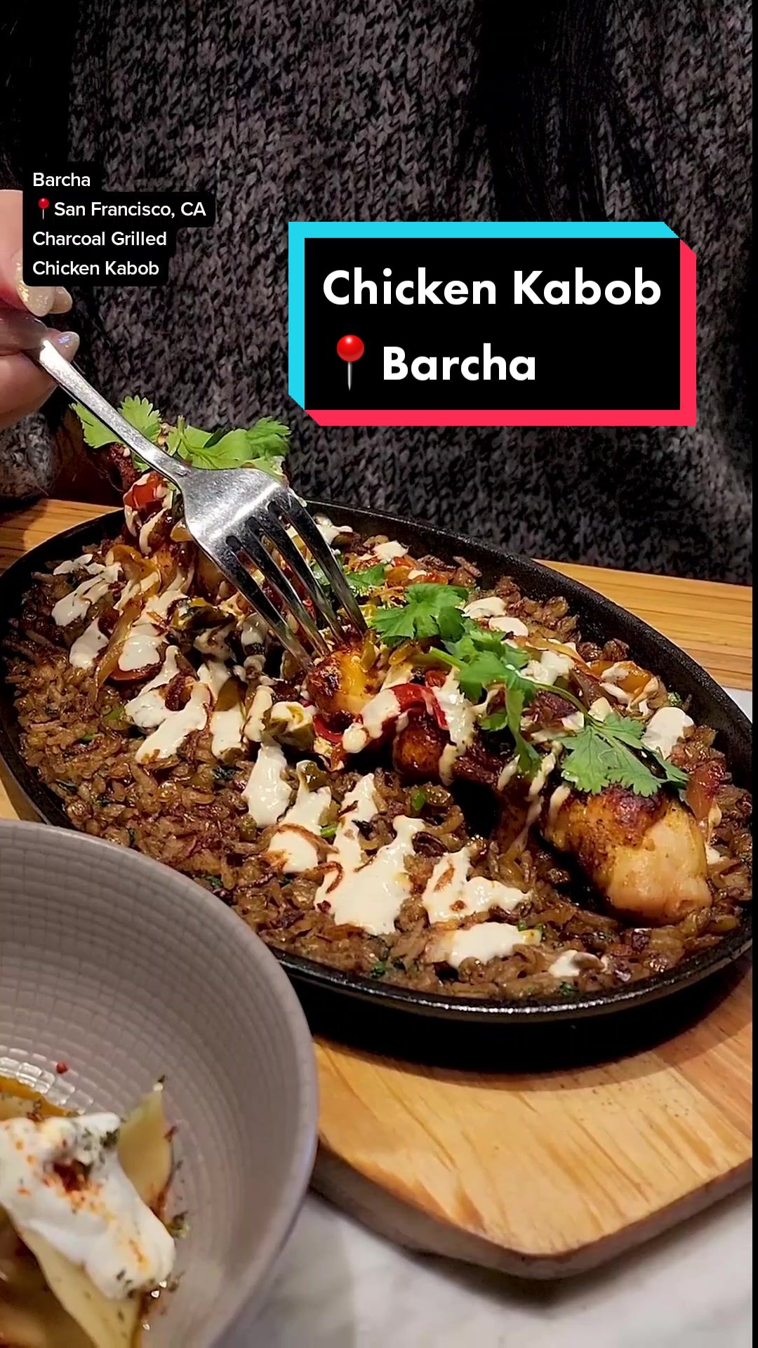 Delicious Charcoal Grilled Chicken Kabob from Barcha in San Francisco #sanfrancisco #kabob #middleeastern #food #mediterranean #bayarea #bayareaeats 