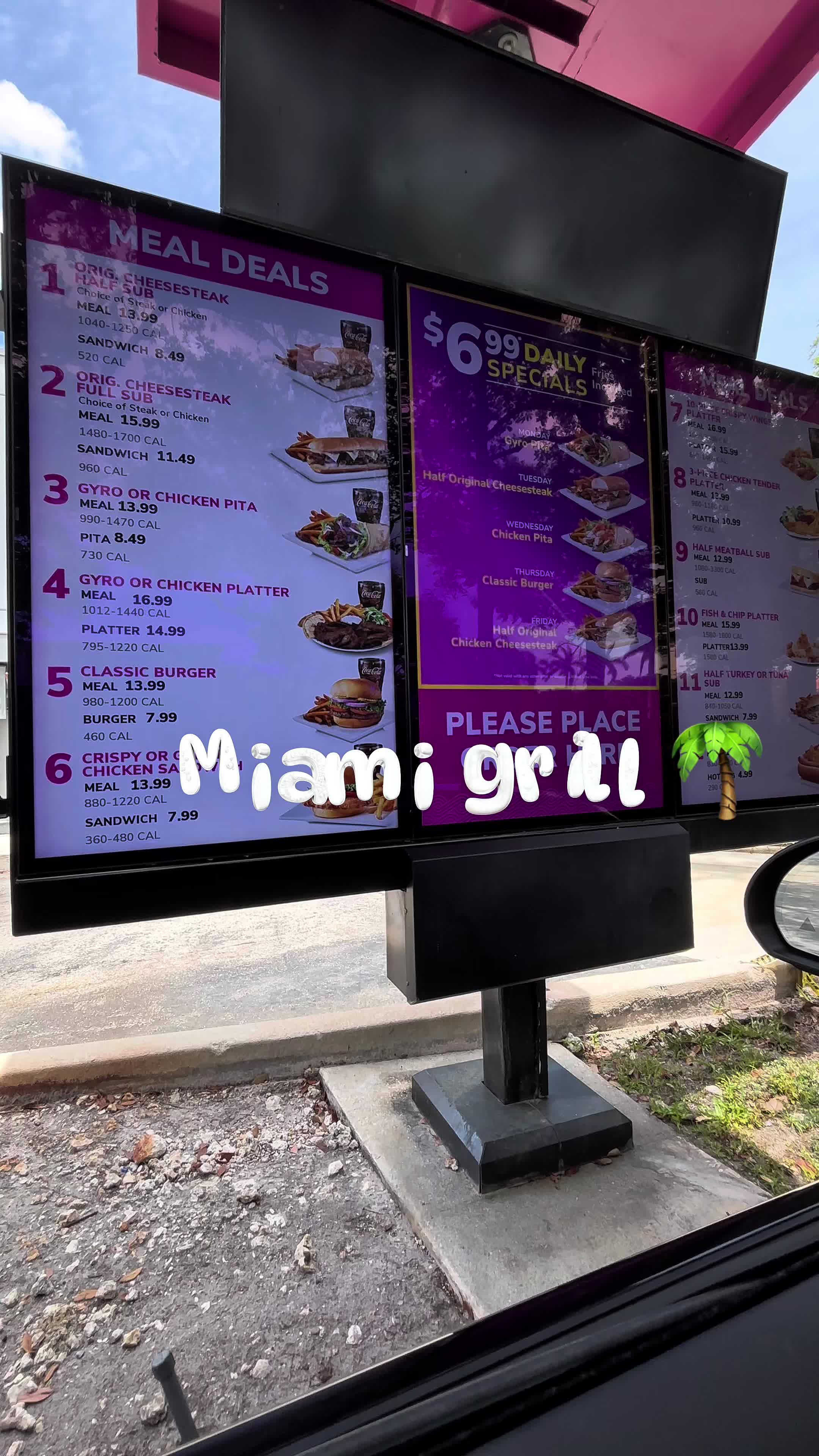 Car lunch date with my man 💕 Miami grill 10/10 
#fyp #foryou #miamigrill 