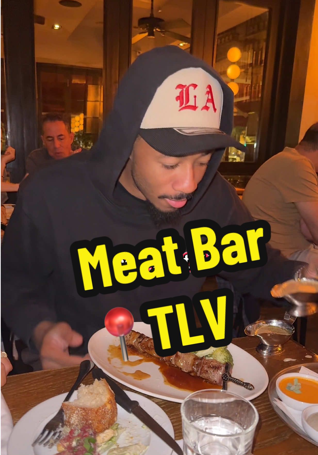 I love meat bar!!! This specific location in Tel Aviv was really good!!! They had a very nice dinner special going and the vibes were amazing !!! 10/10!!! 
#overseas #basketball #lifestyle #viral #foodies 