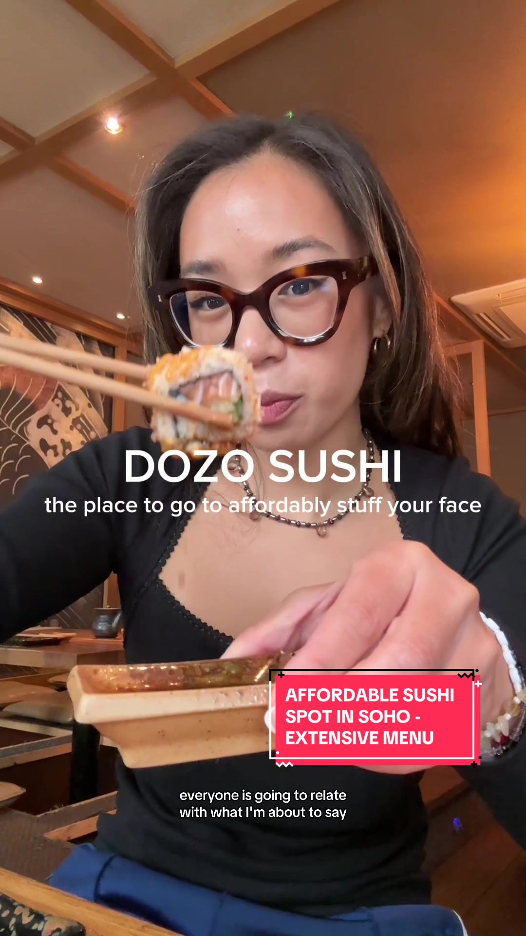 Want to somewhat affordably stuff your face with sushi rolls? Then this Soho sushi spot may be the place for you. 

*invite*

The menu at Dozo is the size of the Old Testament - there are so many Japanese fan favourites of the menu so is perfect when you want everything and anything. Also one of the only places in London with tatami (traditional Japanese floor seating) which adds an authentic touch!

🥟 Gyoza - Minced chicken and vegetable filling dumplings served with spicy sauce
🥩 Beef fillet skewers
🍣 Soft shell crab roll / Spicy tuna roll
🍣 Hamachi sashimi / Fatty tuna sashimi 
🍜 Prawn yaki soba 

⭐️7/10
🍽️ Sushi, Japanese 
👍Menu is absolutely massive so something for everyone. Lots of lunch deals and bento options 
💰around £100 with two soft drinks (for two)
📍Soho, London 

@DOZO 

#londonrestaurants #londonjapanesefood #japanesefood #sushi #sushilover #londonsushi #londonsoho #soho #sohorestaurant #londonhotspots #londonfood #londonfoodie #londonbestfood #restaurantreview 