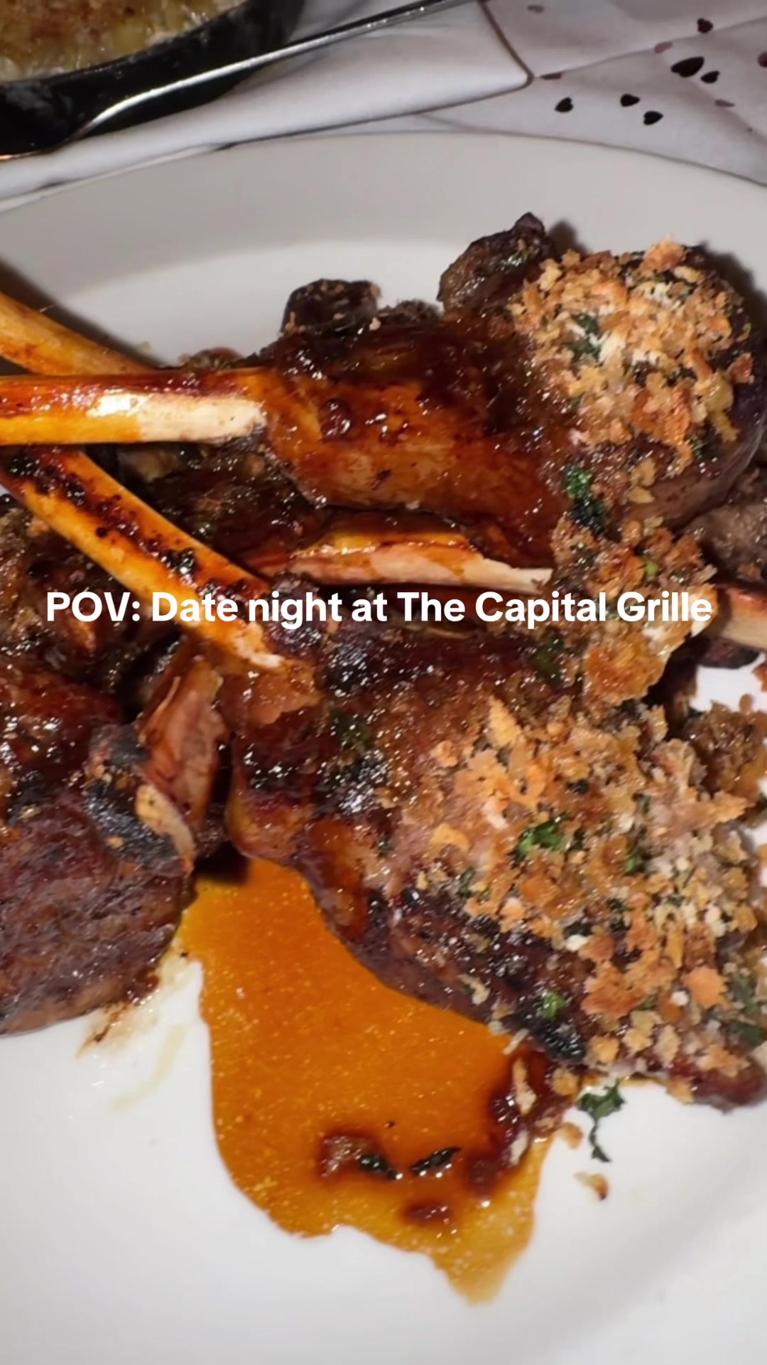 The Capital Grille never misses 😮‍💨My go to order is the Lamb Chops & Lobster Mac n’Cheese🔥🔥#foodtok #steaklovers #finedining #foodreview #datenight 