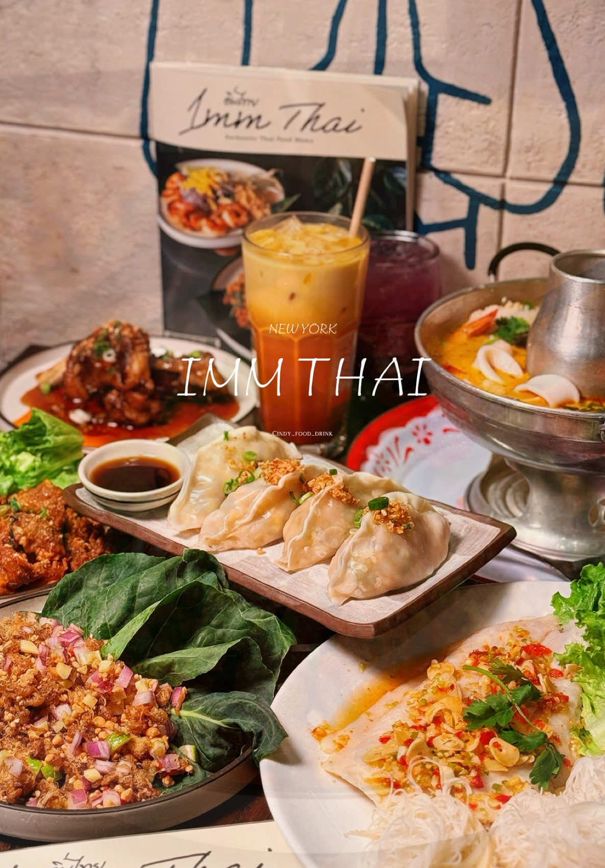 🌟 Hey foodies! Ready to embark on a flavorful journey through the heart of downtown Manhattan!

📍IMM THAI
📍80 Nassau St New York, NY 10038

Meet Chef Pan (Ampaipan) 👩‍🍳, our culinary queen with 16 years of mastering Thai cuisine! Her passion for authentic flavors will literally have you saying "Imm" - that feeling when you're perfectly satisfied (and quickly too)! Whether you're crushing it in the Financial District or exploring the city vibes, this spot is your perfect Thai food destination! 💫

🔥 MUST-TRY HIGHLIGHTS 🔥
Stop everything and try their iconic CRABFRIEDRICE! It's giving main character energy with that perfect blend of crab paste, real crab meat, and those crispy fried garlic bits! 🦀✨

Speaking of showstoppers, their soups are literally everything! The TOM YUM is that hot girl soup - spicy, sour, and totally Instagram-worthy! And don't sleep on the TOM KHA - it's like a creamy coconut dream in a bowl! Both are pure comfort in liquid form! 🥣

Hidden gem alert! 🚨 Their secret menu Thai Steamed Fish with Lime and Garlic is the kind of dish that'll have you posting stories all day long! It's THAT good! 

And dessert? Bestie, save room for their THAI CUSTARD! This palm sugar and coconut milk situation with sweet sticky rice is literally dessert goals! 🍯

Other menu stunners include their plant-based STEAMED VEGETABLE DUMPLING (perfect for my vegan besties! 🌱), that secret menu Thai meat floss moment, the absolutely divine HONEY RIBS WITH GINGER (hello, food porn! 📸), and that GOLDEN HONEY CHICKEN that's crispy perfection!

Don't forget to try their PAD CRABCURRY (it's giving luxury! 💅) and the classic PAD KRA PAO with that perfect runny egg on top (you know, for the yolk shots! 🍳).

#ImmThai #NYCFoodie #ThaiFood #DowntownNYC #FoodieFinds #NYCEats #SecretMenu #MustTryNYC #FoodieLife #ThaiCuisine #NYCRestaurants #WTCArea #FoodiesOfInstagram