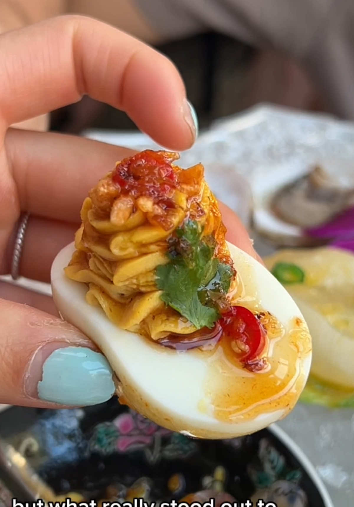 📍Thai Diner, 186 Mott St, New York, NY 
We loved everything but especially the Panang neuh, chili jam deviled eggs, and banana pudding 🫶😋 
#thaidiner @thaidinernyc #nycfood 