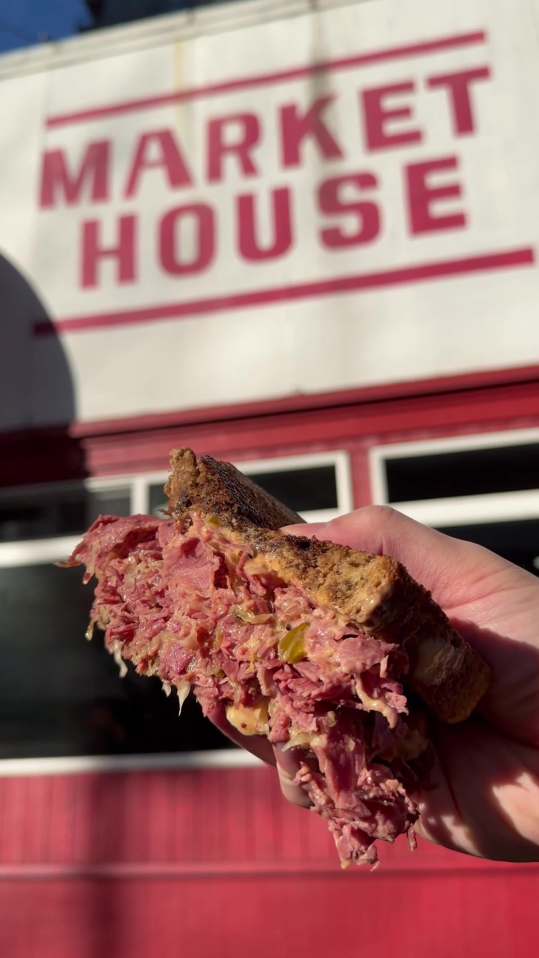Best Rueben sandwich in Seattle at Market House Meats #cornedbeef #pastrami #viral #seattle #sandwich 