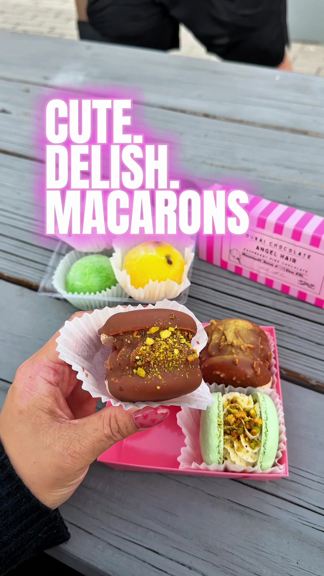 Cute little Macaron shop inside of a food hall.   

📍115 NW 6th St. 
Fort Lauderdale, FL

@MACAMOCHI 

I really enjoyed the macarons! Crisp and chewy shells and the fillings were nice. My favorite was the Strawberry because I loved that jelly bit in the center. 

The mochi was okay, but I am used to eating more traditional ones. These are stiffer with a chew (gelatin feel) plus the cream filling has a tang that’s similar to cream cheese and I am not the biggest fan of cream cheese. 

My biggest regret was that Angel Hair Dubai Chocolate bar. I didn’t know it was $30 until it was already rang up and I am too weak to say no 😂 the taste was not worth the price tag (I never took another bite because I didn’t like the flavor. The combo didn’t go together) Even my sweet tooth hubs didn’t enjoy it, but I forced him to eat it because it was $$$. 

Anyways, stick with the macarons because those were tasty. 

.
.
.

#sweets #macaron #southfloridafoodies #floridafoodie #dessert 