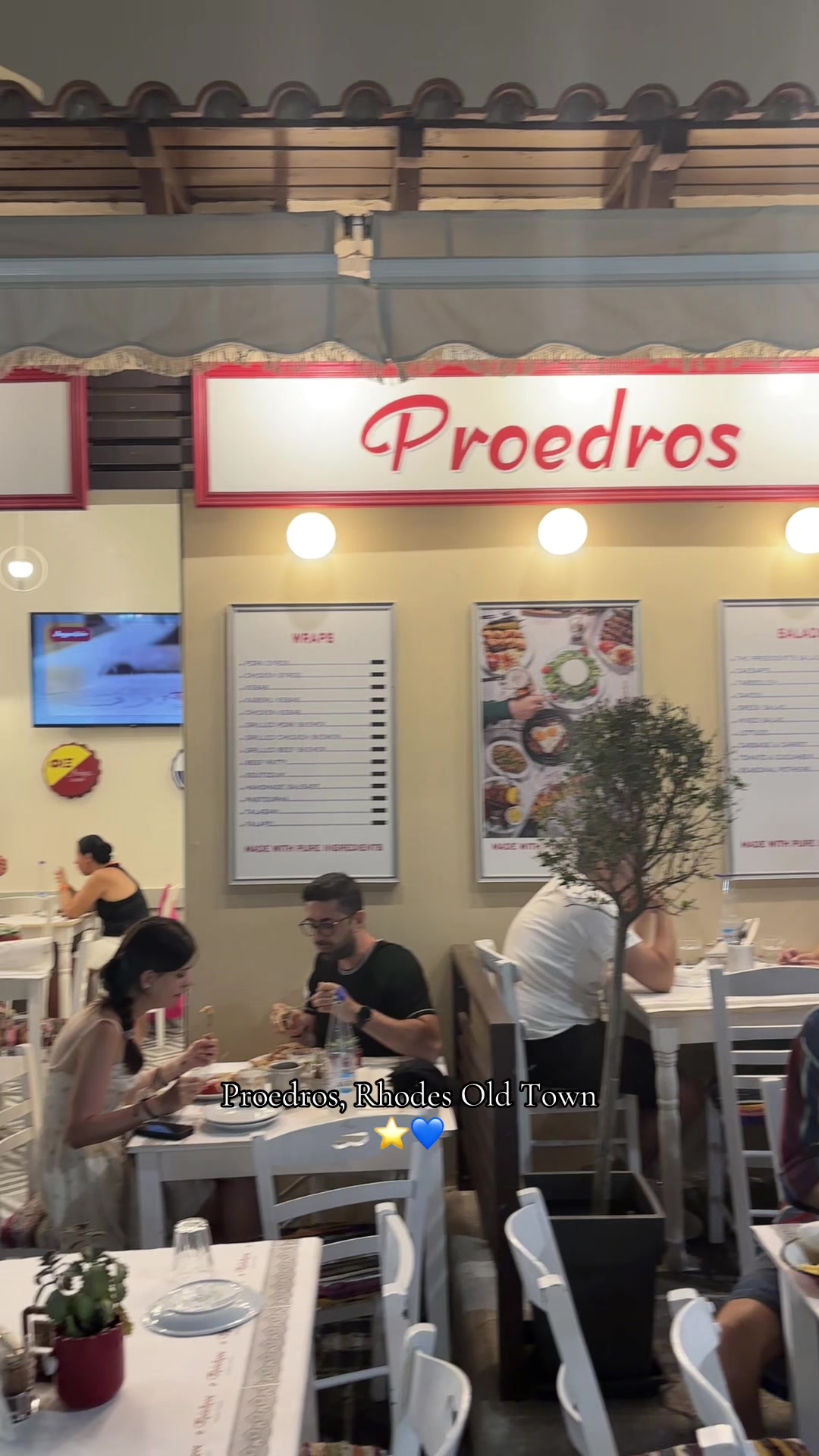 Proedros, Rhodes Old Town 💙 10/10 gyros, staff were so nice too ✨ #greece #rhodes #rhodesoldtown 