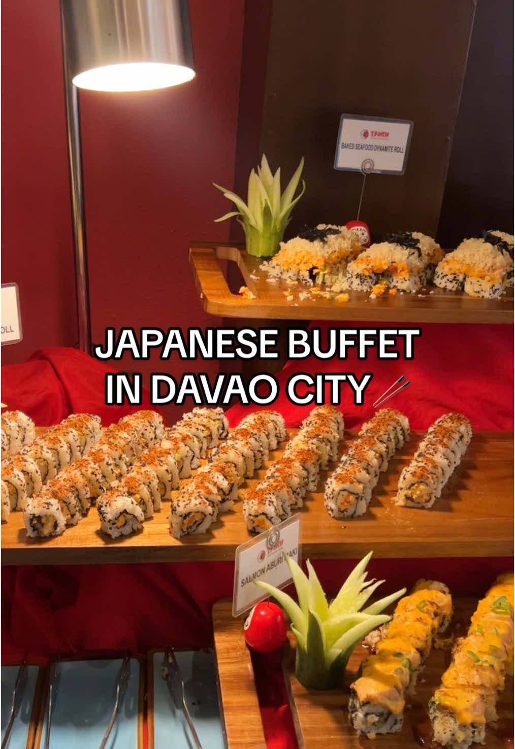 TSURU- Japanese Buffet Restaurant in Davao City 🥢 

📍Jose Camus St, Pelayo St. Poblacion District Davao City 

(082) 285-2989

#japanesebuffet #davaocity #davaofood #davaojapanesefood #tsurudavao #tsuru #thehungggrycat #fyp 