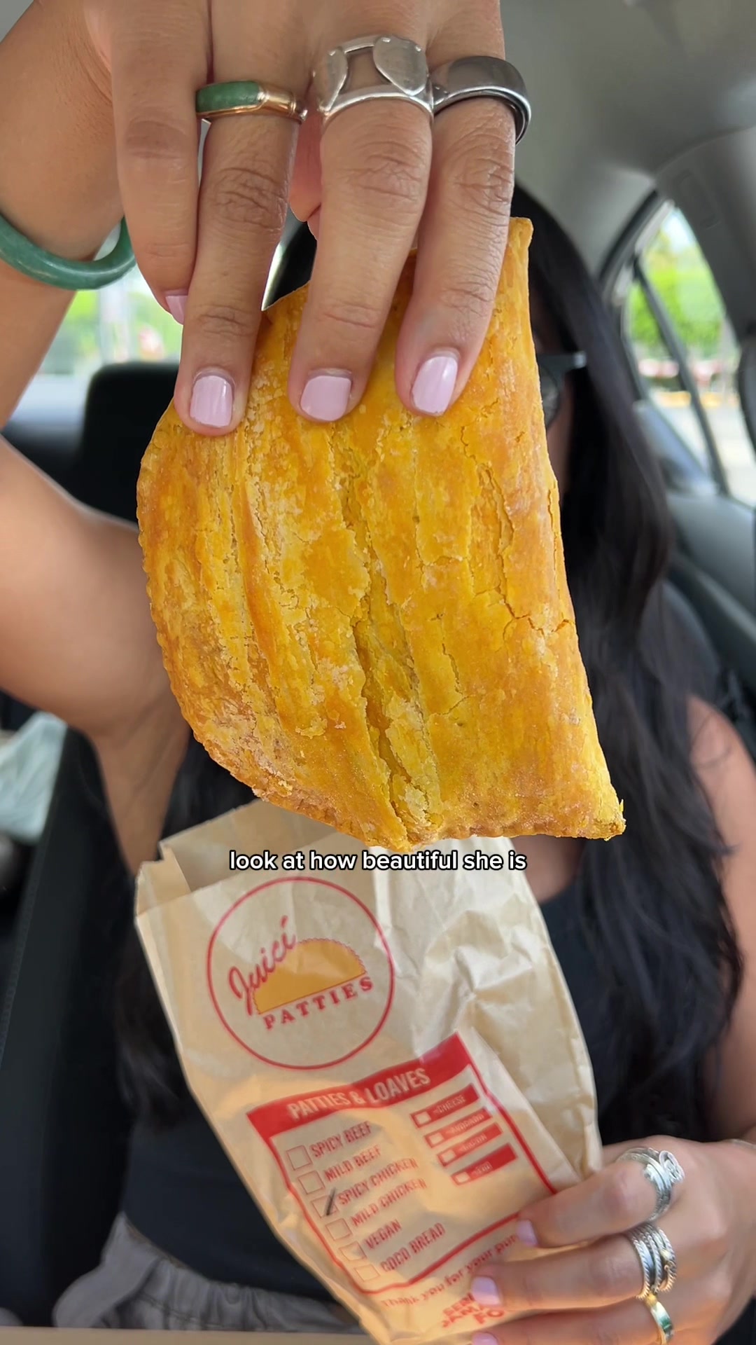 Jamaican patty drive thru in South Florida: @Juici Patties US has recently opened up a location in Davie and this one is there only drive thru! These taste just as good as they do in Jamaica, and if you’ve never had one, Jamaican patties are a flaky, golden pastry filled with seasoned meat. I’d consider it to be in the same family as an empanada, but they are very different.

#foodie #southflorida #jamaicanfood south Florida food, South Florida Foodie, South Florida content creator, South Florida, food creator, Florida, food, Florida influencer, Miami influencer, Miami Food, influencer, West Palm Beach, Food influencer, Palm Beach Foodie, Palm Beach creators, Palm Beach influencer, #davie