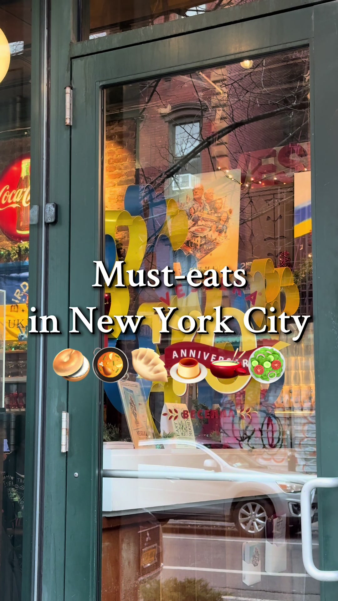 Must-eats in New York City 🗽
Veselka is an iconic Ukrainian restaurant in the East Village, serving classic comfort food since 1954. Famous for its pierogi, borscht, and cozy diner-style atmosphere, it’s one of those NYC places that feels timeless
#NYC #nycviews #TravelNYC #christmasinnewyork #eatinnyc 