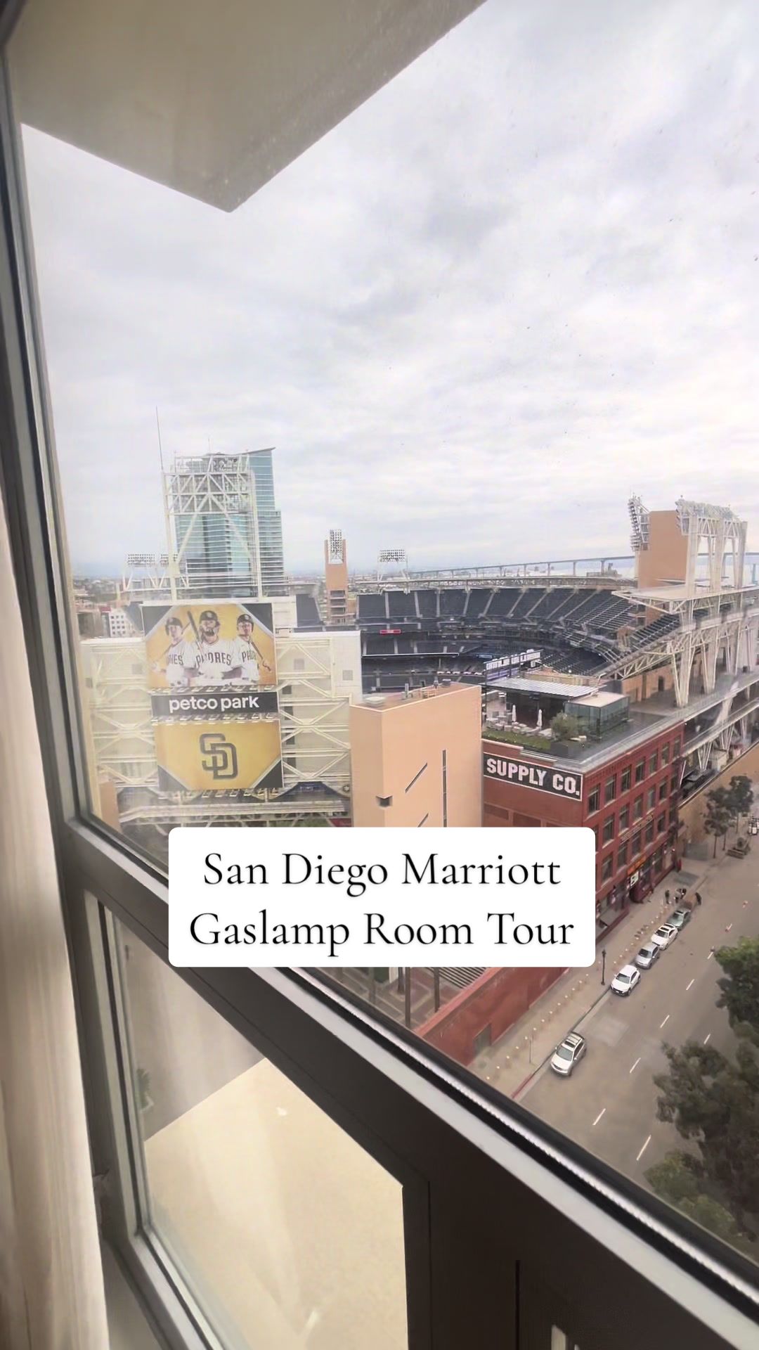 Amazing views at San Diego Marriott Gaslamp Quarter! Would love to stay here during a baseball game #sandiego #marriott #petcopark #padres