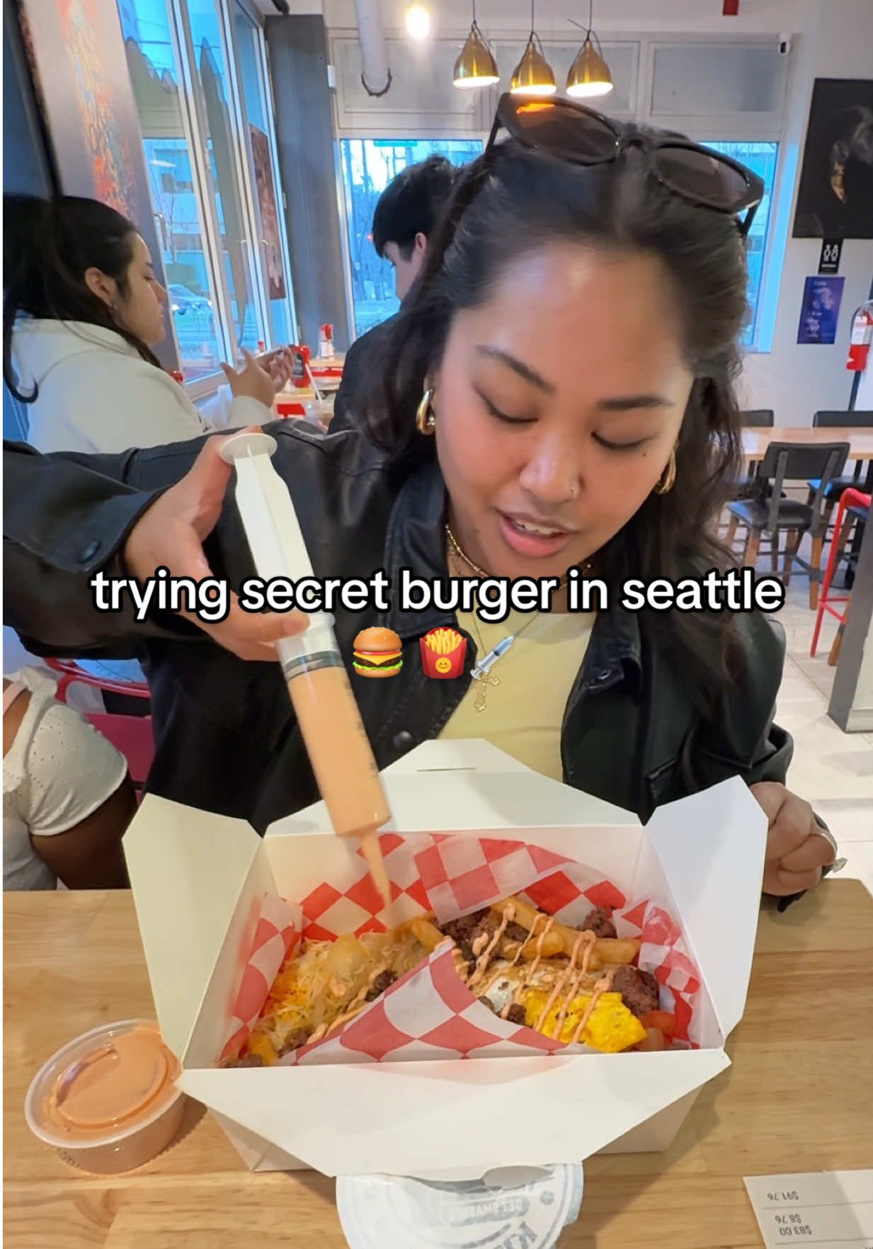 Smash burgers tucked inside the Holiday Inn Tacoma at Secret Burger Kitchen! Seattle location coming soon! 🍔🍟

I paid $55.15 for two 1/2 lbs Classic Double Cheese burger with fries, Thai Chili Smash Burger with Spice Level 5, and Pineapple Upside Down Cake. Where’s the best smash burger in WA and Seattle? 

The burger was delicious and I loved the nice char on each patty to give it a nice crispy texture and flavor! Don’t skip on the fries it was yummy and perfectly golden. 

Thai chili burger is a spicy heat challenge happening right now. I settled for the highest spice level 5 stars and as someone with a high spice tolerance, I could definitely use more Thai chili…perhaps 20? 😉

Would you come here?! TAG all your family and friends and drag them with you! Comment below👇 for questions and happy eating fam! 🤤🙌

📍Secret Burger Kitchen at 8402 S Hosmer St, Tacoma, WA 98444
.
.
.
#smashburger #tacoma #seattle #eats #fyp 