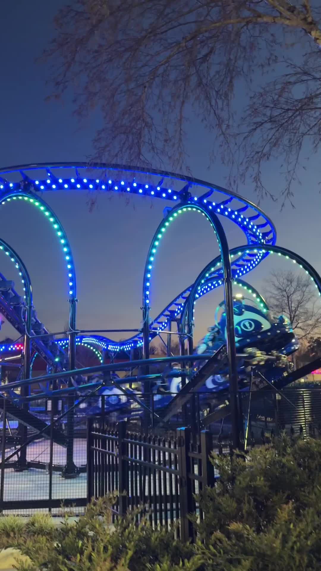 Spinning Coaster @FrankiesofRaleigh #fyp #fypシ #rollercoaster #fun #thrill #amusement #raleigh #frankiesfunpark #northcarolina #spin #nightride #coaster 
