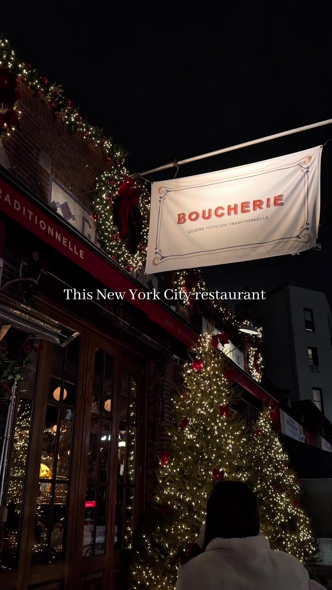🎄 Boucherie — West Village, New York City

This New York City restaurant is the perfect cozy festive dinner spot. It’s decorated to beautifully for Christmas and the festive season. The food is also delicious, especially the steak frites. It’s the perfect NYC winter date night spot. 

#newyork #restaurant #christmas #datenight #nycfood 