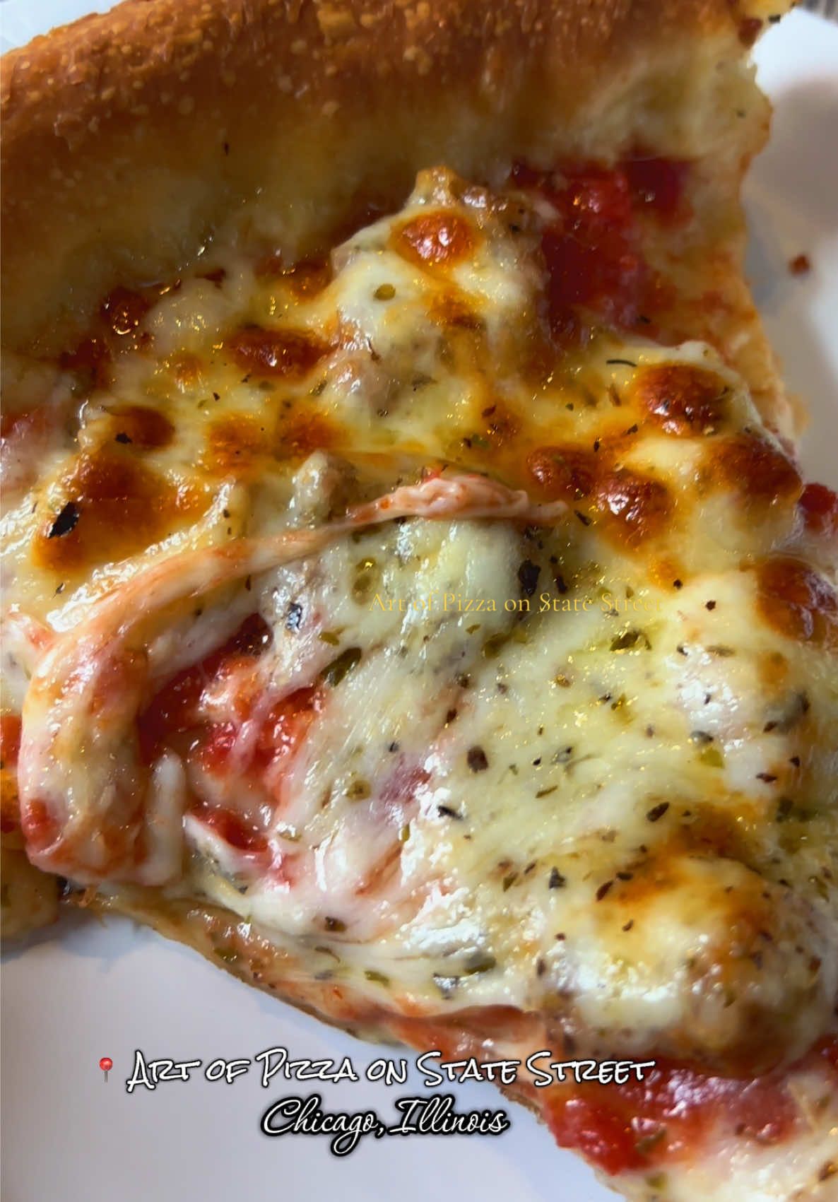 Mastering the art of the slice — Art of Pizza on State Street. 🍕 #chicagostyle #chicago #chicagofood #foodie #fyp