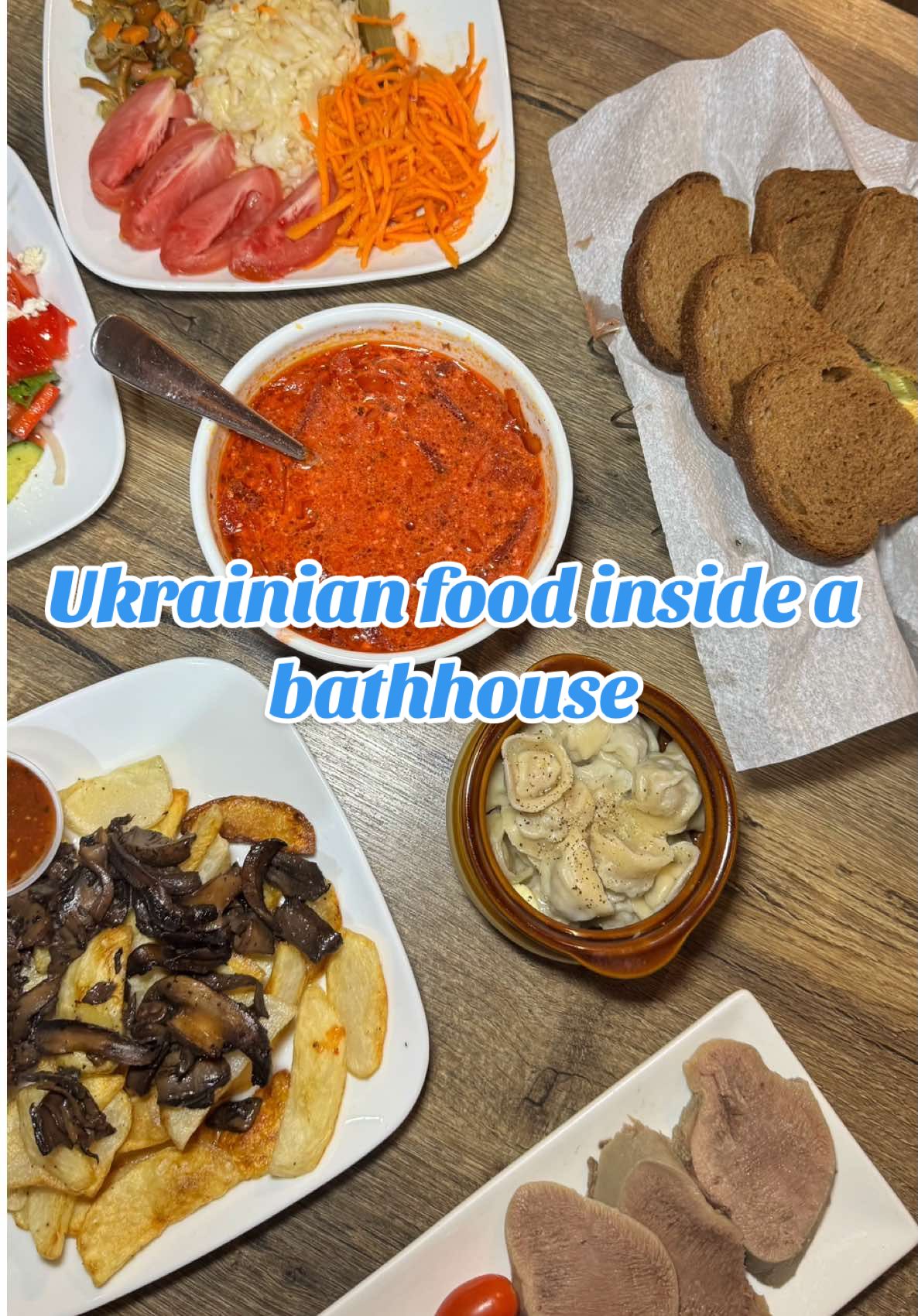 Ukrainian food inside a traditional bathhouse🇺🇦  

Spa88: 88 Fulton St, New York, NY 10038

#ukrainianfood #russianfood #slavicfood #slavic 